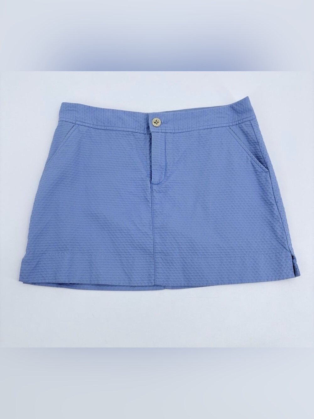 Lilly Pulitzer Light Blue Textured Skort